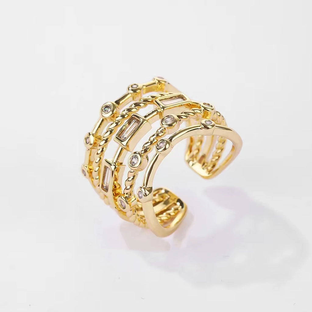 Imperial Luxe Layered Cuff Ring