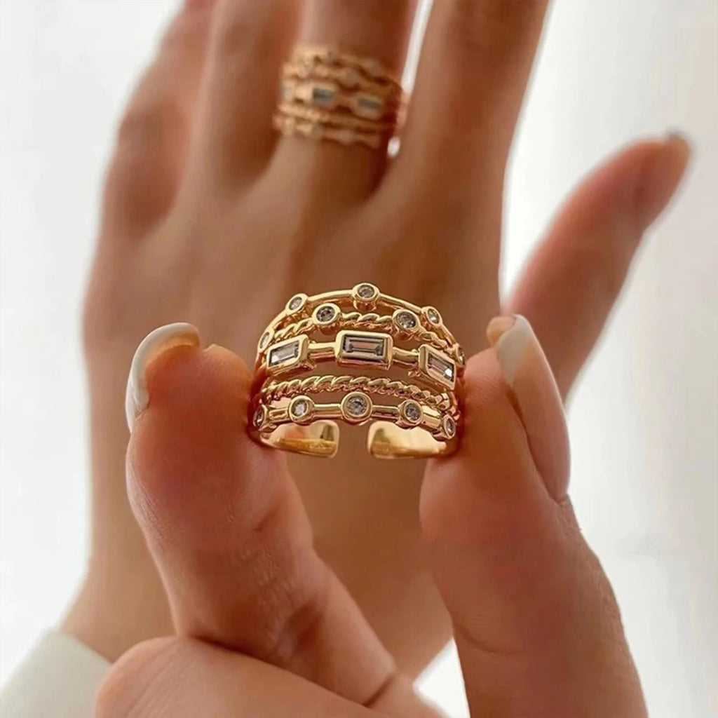 Imperial Luxe Layered Cuff Ring