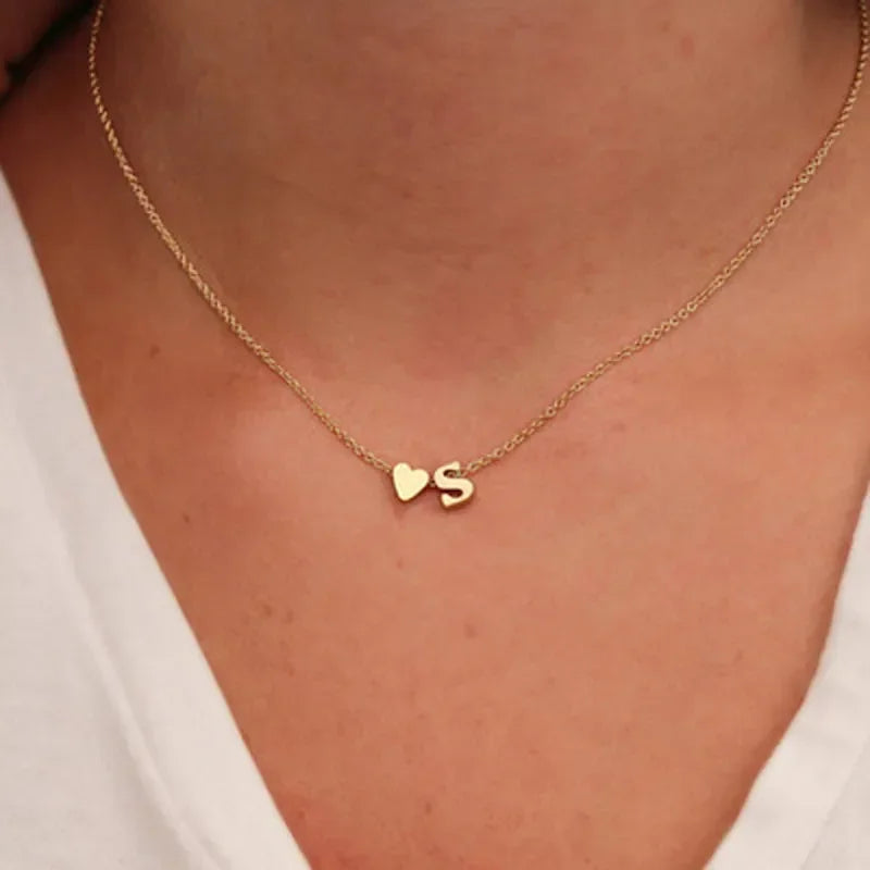 Signature Initial Heart Necklace