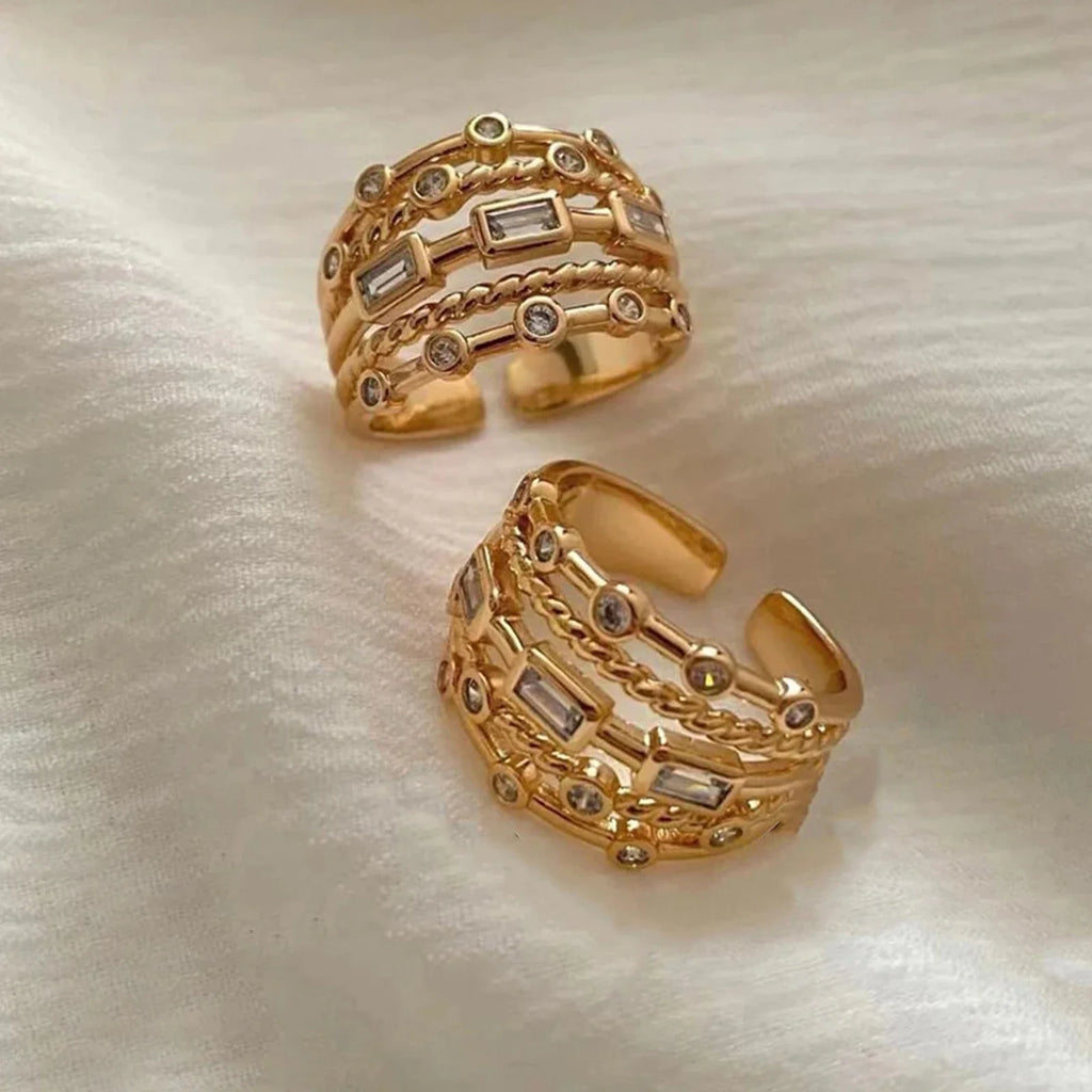 Imperial Luxe Layered Cuff Ring