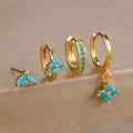 Emerald Clover Luxe Earring Set