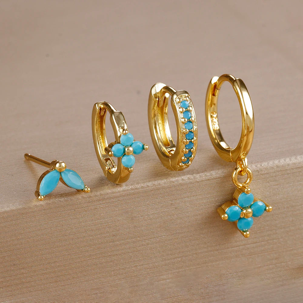 Emerald Clover Luxe Earring Set